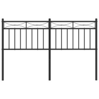 Vidaxl Metal Headboard Black 53.1