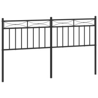 vidaXL Metal Headboard Black 59.1