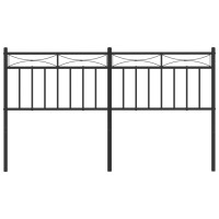 vidaXL Metal Headboard Black 59.1