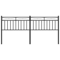 Vidaxl Metal Headboard Black 70.9