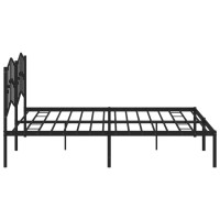 vidaXL Metal Bed Frame with Headboard Black 76