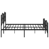 vidaXL Metal Bed Frame with Headboard and Footboard聽Black 76