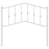 vidaXL Metal Headboard White 39.4