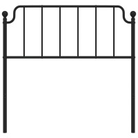 vidaXL Metal Headboard Black 39.4