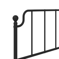 vidaXL Metal Headboard Black 39.4