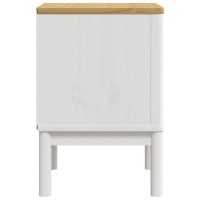 vidaXL Bedside Cabinet FLORO White 17.7