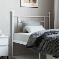 vidaXL Metal Headboard White 39.4