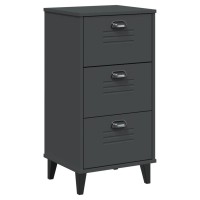 vidaXL Bedside Cabinet VIKEN Anthracite Gray Engineered Wood