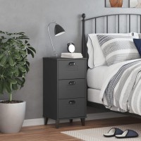 vidaXL Bedside Cabinet VIKEN Anthracite Gray Engineered Wood