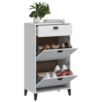 vidaXL Shoe Cabinet VIKEN White Engineered Wood