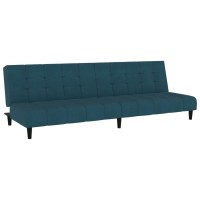 vidaXL 2-Seater Sofa Bed Blue Velvet