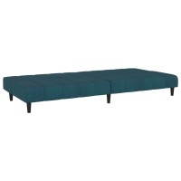 vidaXL 2-Seater Sofa Bed Blue Velvet