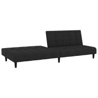 vidaXL 2-Seater Sofa Bed Black Velvet