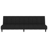 vidaXL 2-Seater Sofa Bed Black Velvet