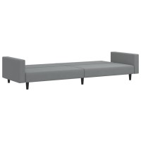 vidaXL 2-Seater Sofa Bed Light Gray Velvet