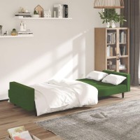 vidaXL 2-Seater Sofa Bed Dark Green Velvet