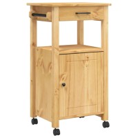 Vidaxl Kitchen Trolley Monza 18.9X15.7X35.4 Solid Wood Pine