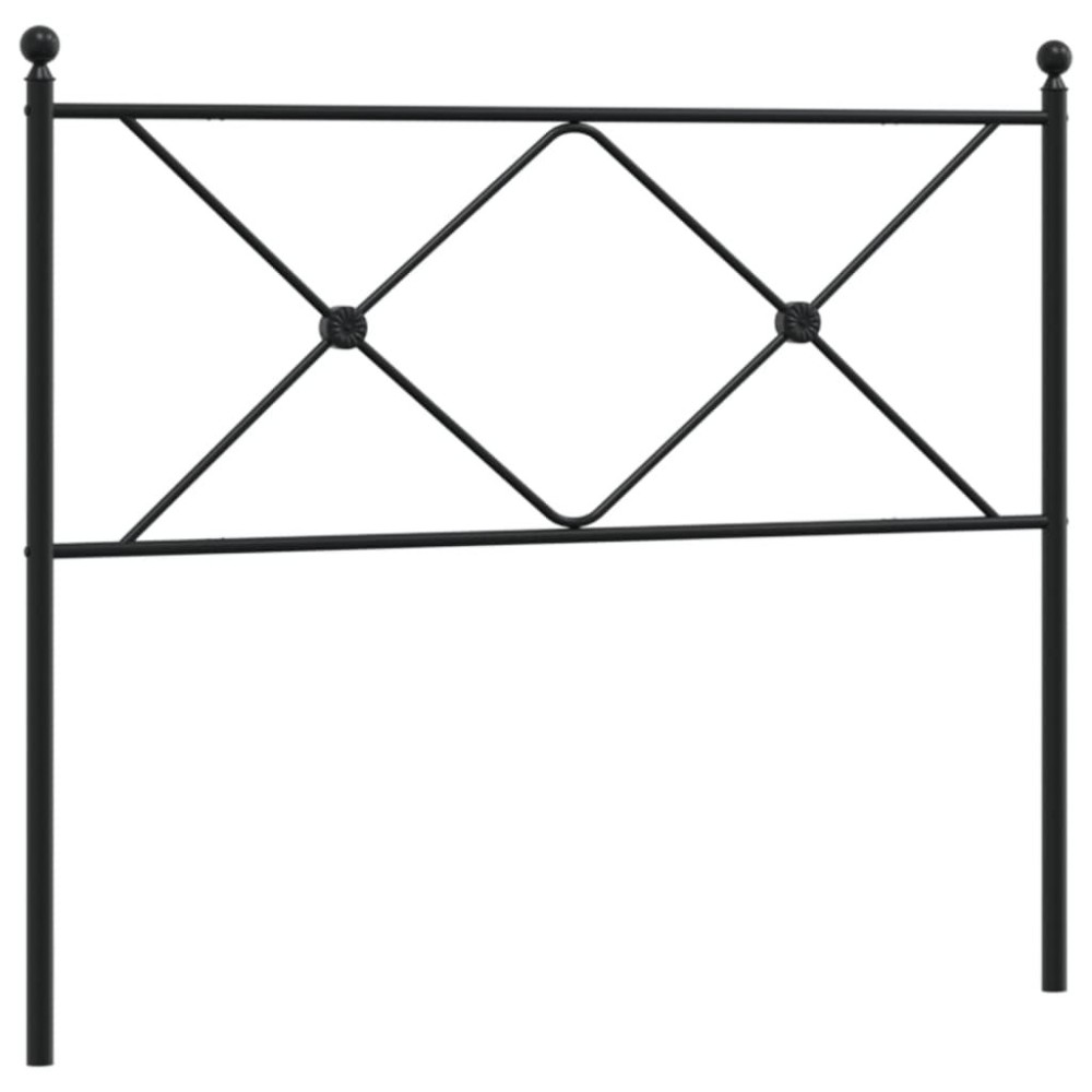 vidaXL Metal Headboard Black 39.4