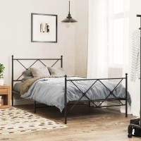 vidaXL Metal Headboard Black 39.4