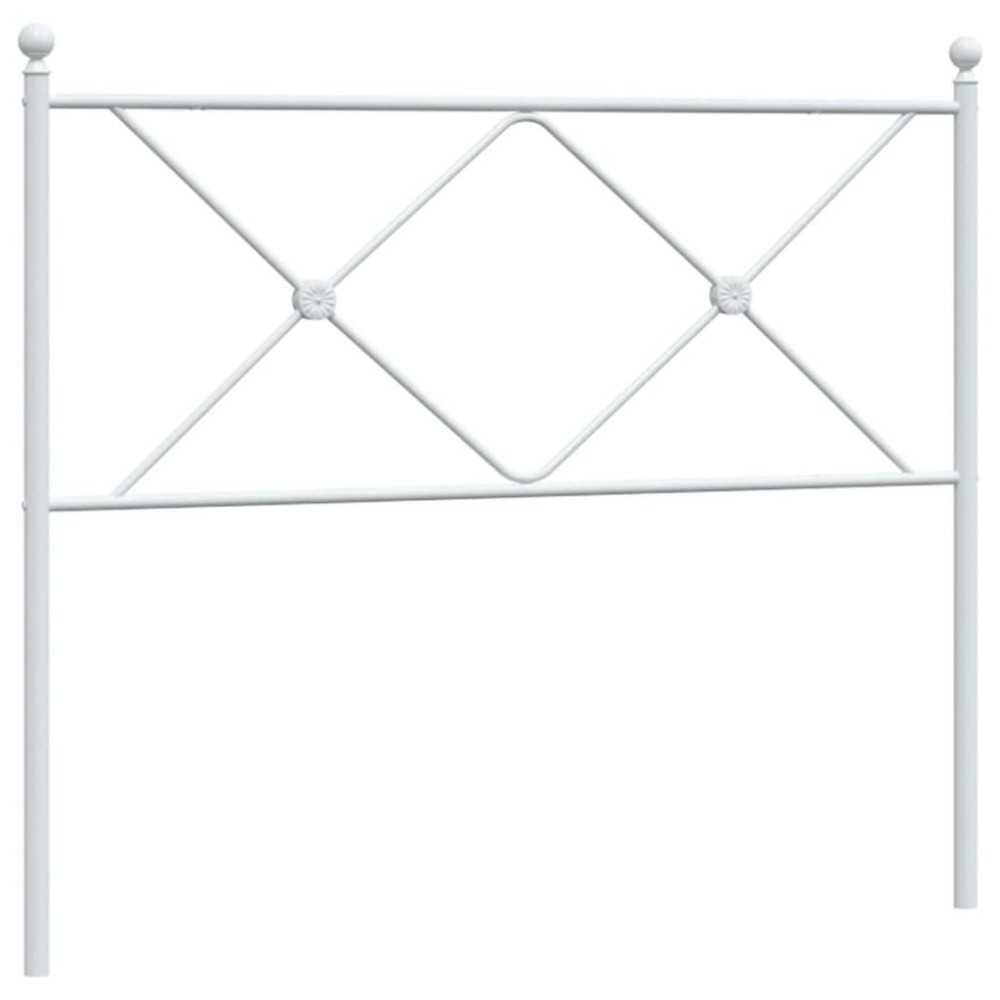 vidaXL Metal Headboard White 39.4