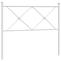 vidaXL Metal Headboard White 39.4