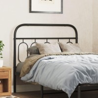 vidaXL Metal Headboard Black 39.4