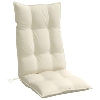 vidaXL Highback Chair Cushions 2 pcs Cream Oxford Fabric