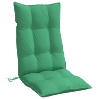 vidaXL Highback Chair Cushions 2 pcs Green Oxford Fabric