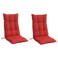 vidaXL Highback Chair Cushions 2 pcs Red Oxford Fabric