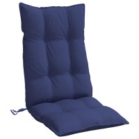 vidaXL Highback Chair Cushions 4 pcs Navy Blue Oxford Fabric