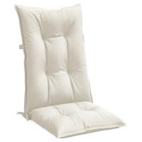 vidaXL Highback Chair Cushions 2 pcs Melange Cream 47.2