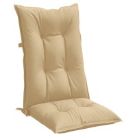 vidaXL Highback Chair Cushions 4 pcs Melange Beige 47.2