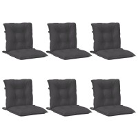 vidaXL Lowback Chair Cushions 6 pcs Melange Anthracite 39.4