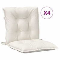 vidaXL Lowback Chair Cushions 4 pcs Melange Cream 39.4