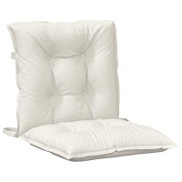 vidaXL Lowback Chair Cushions 4 pcs Melange Cream 39.4