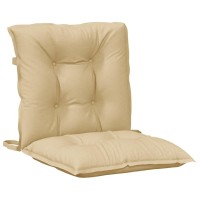 vidaXL Lowback Chair Cushions 6 pcs Melange Beige 39.4