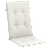 vidaXL Highback Chair Cushions 4 pcs Melange Cream 47.2