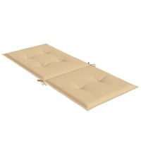 vidaXL Highback Chair Cushions 2 pcs Melange Beige 47.2