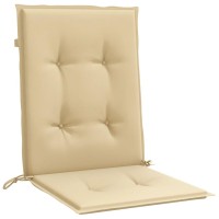 vidaXL Lowback Chair Cushions 2 pcs Melange Beige 39.4