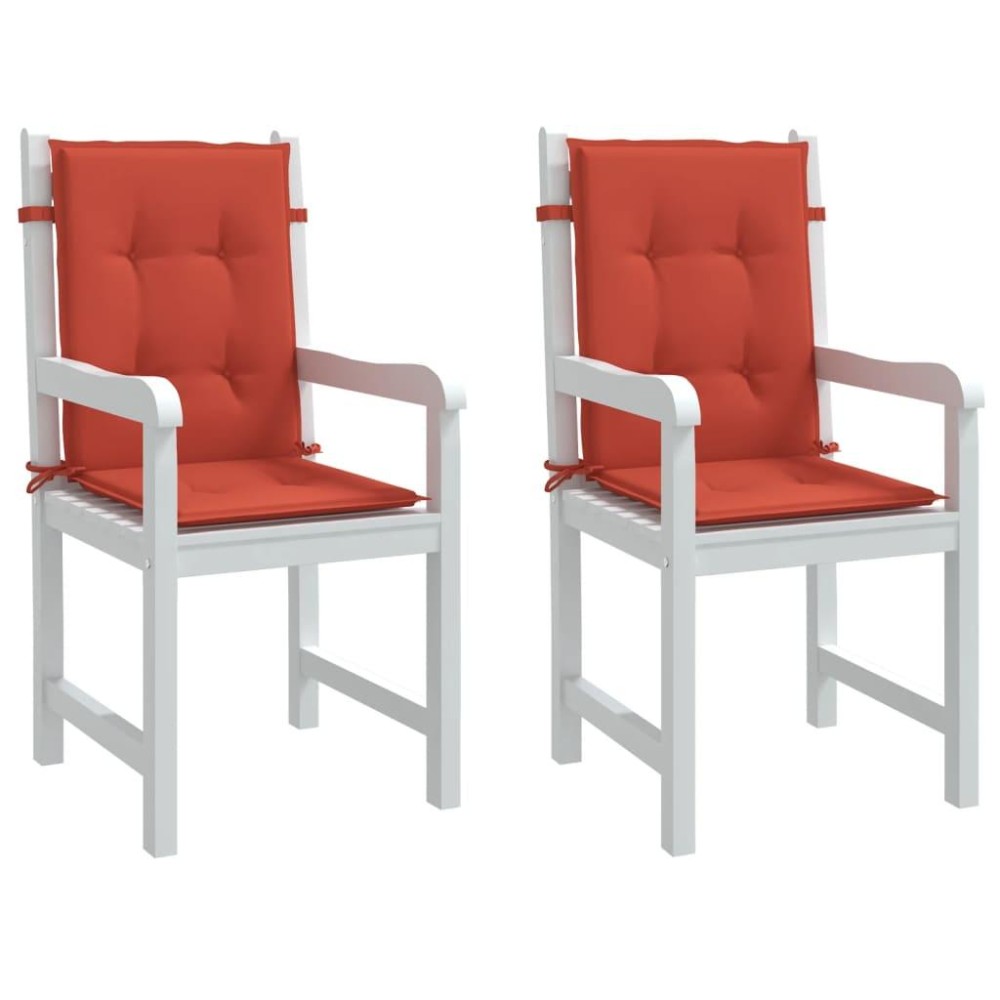 vidaXL Lowback Chair Cushions 2 pcs Melange Red 39.4