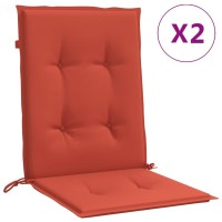 vidaXL Lowback Chair Cushions 2 pcs Melange Red 39.4