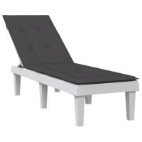 vidaXL Deck Chair Cushion Melange Anthracite (29.5