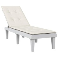 vidaXL Deck Chair Cushion Melange Cream (29.5
