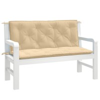 vidaXL Garden Bench Cushions 2 pcs Melange Beige 47.2