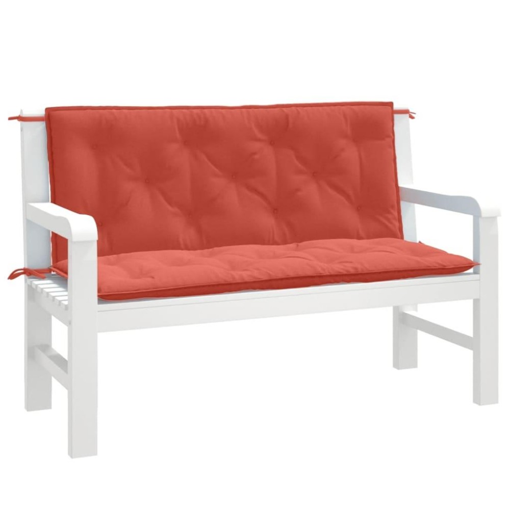 vidaXL Garden Bench Cushions 2 pcs Melange Red 47.2