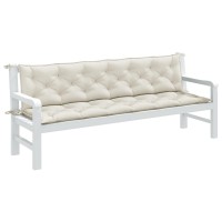 vidaXL Garden Bench Cushions 2 pcs Melange Cream 78.7