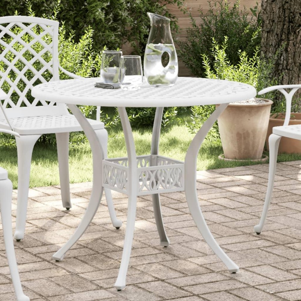 vidaXL Patio Table White 脴35.4