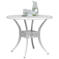 vidaXL Patio Table White 脴35.4