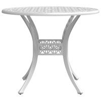 vidaXL Patio Table White 脴35.4