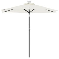 vidaXL Garden Parasol with Steel Pole White 88.6